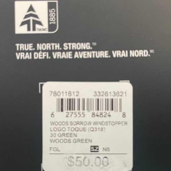 Brand New Woods Green Sorrow Windstopper Logo Toque - Picture 5 of 8